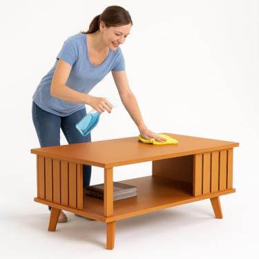 Imagem de Mesa De Centro Ripada Sala Madeira Classica Premium