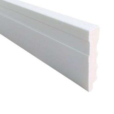 Imagem de Rodapé De Poliestireno 7cm Branco Frisado 2,4 Metros - VF