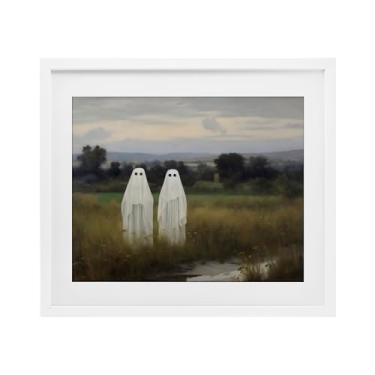 Imagem de Stupell Industries Impressão emoldurada Ghost Duo in Field Black sob vidro, design por LSR Design Studio, 13 x 16