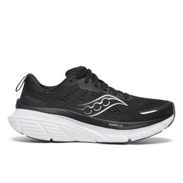 Imagem de Saucony Tênis de corrida feminino Guide 18, Preto/branco, 5.5 X-Wide