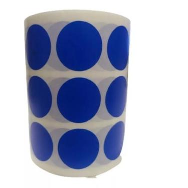 Imagem de Etiqueta Adesiva Bolinha Colorida Azul Escuro 25Mm 2,5 Cm - Dc Automaç
