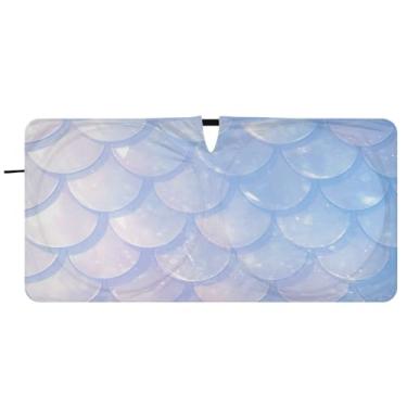Imagem de Blueangle Sereia Balanças Para-brisas Guarda-sol - 149.9 cm x 76.2 cm Dobrável Carro Frontal Para-sol Blocos Raios UV Viseira de Sol (830)