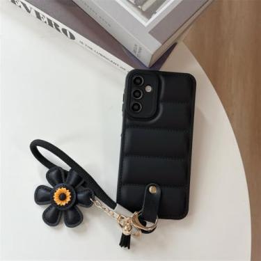 Imagem de Capa protetora de pulseira para Samsung Galaxy S25 S24 Plus S23 FE S22 Ultra A15 A55 A26 A53 A52 A72 Note20, preta, para Galaxy A25 5G