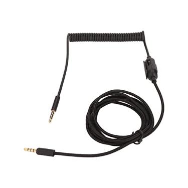 Imagem de SUNGOOYUE Cabo Retrátil de Mola de Fone de Ouvido para G Pro G433 G233, Fio de Cobre Trançado de 200 Cm, Controle de Volume Com Interruptor Mudo, Compatível Com áudio de 3,5 Mm