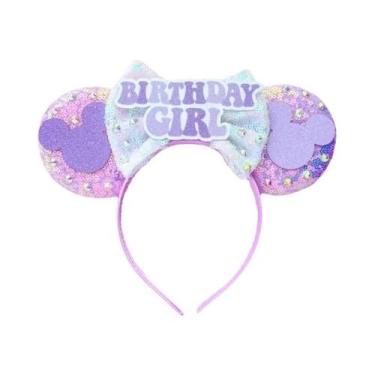 Imagem de Tiara De Orelhas Mickey Minnie Com Laços De Lantejoulas Acessórios De 