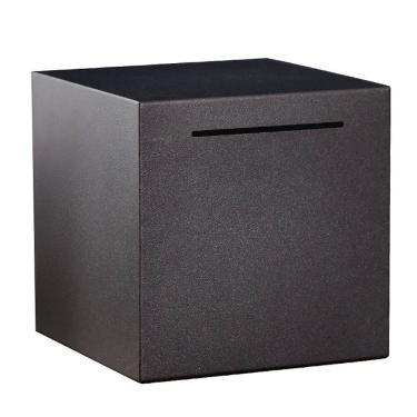 Imagem de Cofrinho quadrado de aço inoxidável 12x12x12cm para crianças