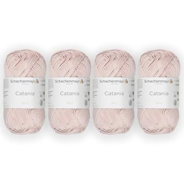 Imagem de 4 novelos/pacote Schachenmayr (SMC) Catania Originals Yarn, cada bola 50 g (125 m), 100% algodão mercerizado para fio de tricô e crochê, peso esportivo, 263 - damasco macio