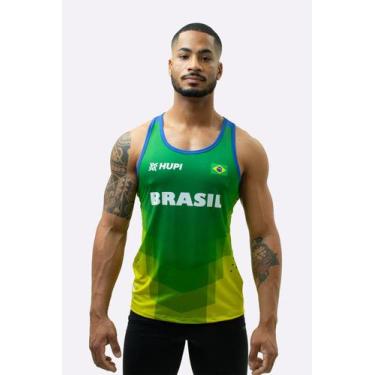Imagem de Regata Masculina HUPI Brasil Soul, Verde, Amarelo, P