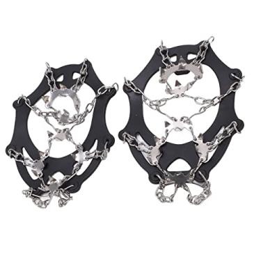Imagem de aqxreight Grampos de Tração de Gelo Grampos para Sapatos Apertos de Neve Com 19 Pontas Bolsa de Armazenamento para Caminhadas Caminhadas MontanhismoXL Os São e de Elastômero de Elasticidade de Aço