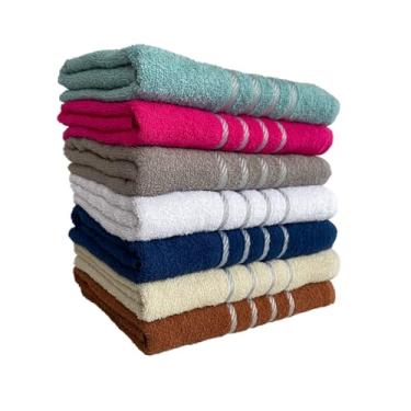 Imagem de Kit 4 Toalhas de Banho Algodão Grande 70x130cm Alta Absorção Macias e Resistentes (Manoela)