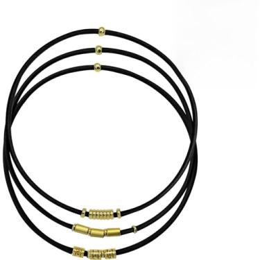 Imagem de SISYOUP Pulseira comprida extra grande preta para cabelos encaracolados grossos, pacote com 3 suportes elásticos de rabo de cavalo de 3 mm, acessórios para mulheres, sem danos, faixas elásticas de