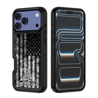Imagem de XWMHHP Capa para iPhone 17 Pro Max compatível com Magsafe para homens e mulheres, capa magnética resistente à prova de choque de 3 camadas - Don't Tread on Me Bandeira Americana