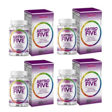 Imagem de Kit Com 4 - Artrofive Colágeno Tipo 2 + Magnésio e Vitaminas 60 Capsulas de 500mg Nataly-Unissex