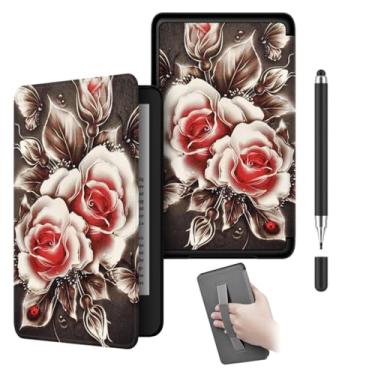 Imagem de Akacy Capa fina e leve com estampa pintada com alça de pulso para Kindle Paperwhite 7.0 (Geração 2024, números de modelo SA568B e SA569P), capa à prova d'água Wake/Sleep (5)