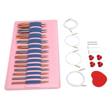 Imagem de GLOGLOW Agulhas de tricô Circulares, Conjunto de Agulhas de Alumínio Intercambiáveis ​​de 13 Pares para Suéteres, Cachecóis, Chapéus, Tamanhos de de 3,0 Mm a 10,0 Mm e 4 Comprimentos de Cabo para Projetos de tricô Personalizados