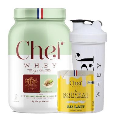 Imagem de Kit Chey Whey Paris 6 + Pasta de Amendoim + Coqueteleira - Chef Whey-Unissex