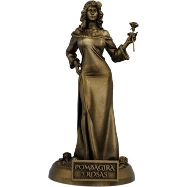 Imagem de Estátua Pombagira 7 Rosas Imagem Umbanda Candomblé (Cor Ouro Velho)