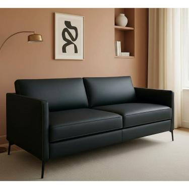 Imagem de Sofá Living Luxo Fixo Malibu Lançamento Slin Minimalista Vários Tecidos 1,80