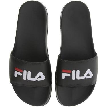 Imagem de Chinelo Slide Fila Sleek Masculino - Preto+branco-Masculino