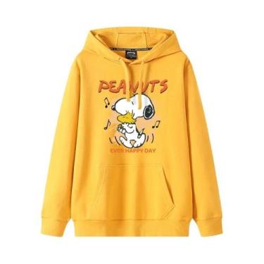 Imagem de Moletom Feminino Com Capuz De Veludo Estilo Universitário Japonês Snoo