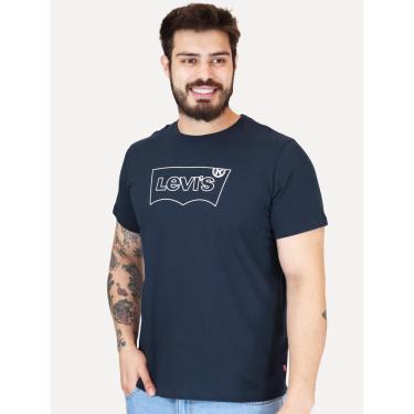 Imagem de Camiseta Levis Masculina Standard Relaxed Center Logo Azul Marinho-Masculino