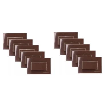 Imagem de 10 Pc Interruptor ParaleIo Moveis Margirius Marrom 10a 250v