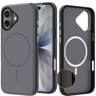 Imagem de YXUㅤ Capa magnética para iPhone 17, silicone premium [antiderrapante] [resistente a fiapos] [ímãs fortes] capa protetora de 3,0 mm de espessura à prova de choque para iPhone 17 de 6,3 polegadas, preta