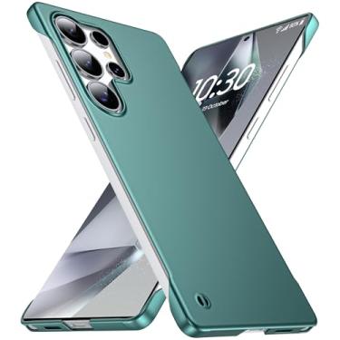 Imagem de GRECAZO Capa ultrafina fosca projetada para Samsung Galaxy S25 ultra sem moldura 17.5 cm fina minimalista leve fosca capa protetora sem bordas - verde escuro