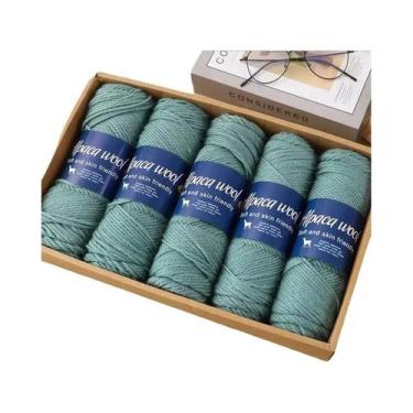 Imagem de Fio De Lã De Alpaca Quente E Elegante 500g Grosso Para Suéteres, Corta