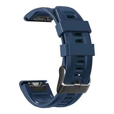 Imagem de MGTCAR Pulseira de silicone para relógio inteligente Garmin Fenix 7X 7 Fenix 6X 6 Pro Fenix 5X 5 Plus 3HR pulseira de liberação rápida (Mb, para Forerunner 935 945)