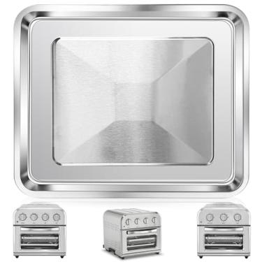Imagem de Air Fryer Tray Replacement for Cuisinart TOA-95 Toaster Air Fryer Convection Oven, 13.5 * 10.5'' Non-stick Mesh Air Fryer Stainless Steel Basket Wire Rack Accessories Parts, Dishwasher Safe