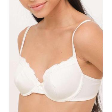 Imagem de Sutiã Push Up Sem Bojo Recorte Renda Marisa-96034, Off white, 44
