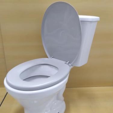 Imagem de Assento Tampa Vaso Sanitário Oval Universal Não Almofadado Resistente Confortável Diversas Cores(CINZA CLARO - CZ2)