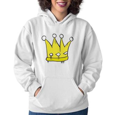 Imagem de Moletom Feminino King and Queen Crown - Foca na Moda, Branco, P