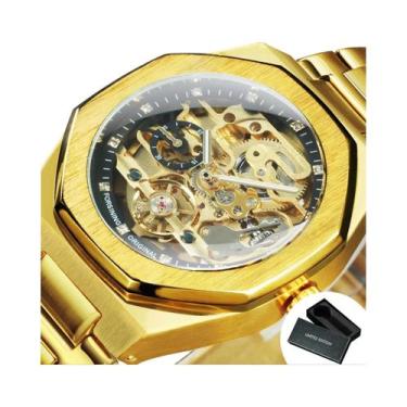 Imagem de Relógio Automático Mecânico Masculino Forsining Com Mãos Luminosas, Mo