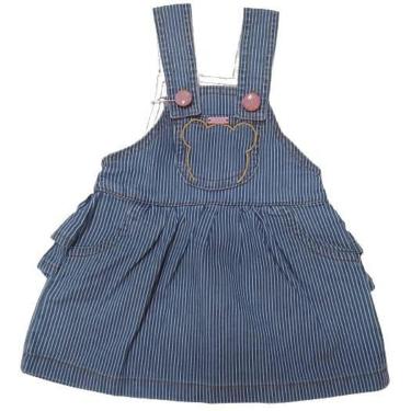 Imagem de Vestido Jardineira Luxo Bebê Menina Verão Lessa 8759-Feminino