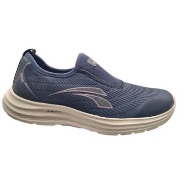 Imagem de Tenis Feminino Kolosh Esportivo Caminhada Calce Facil Estilo, Azul esc
