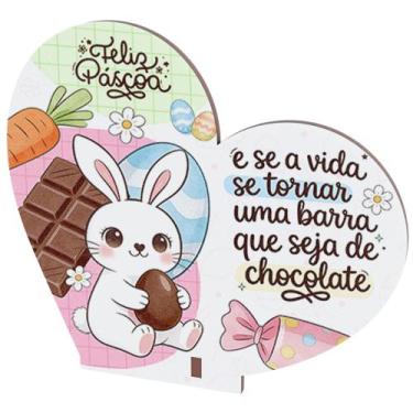 Imagem de Lembrancinha Coração Mdf _ Tema Páscoa - R9 Decor, Modelo 5, 30 unidad