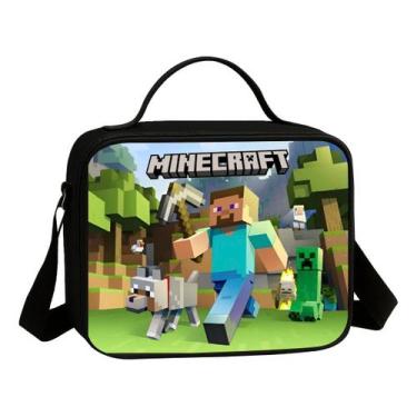 Imagem de Lancheira Termica Escolar Avulsa Estampa Infantil Menino Game Craft Jo