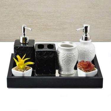 Imagem de Bandeja -M TRADICIONAL- Lavabo Banheiro Espelhada Pés Silicone Madeira