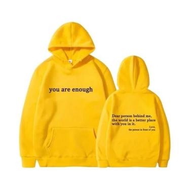 Imagem de Hoodie Retro Unissex Estilo Street Hip Hop, Você É Suficiente, Hoodie 