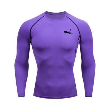 Imagem de Camiseta Masculina De Manga Longa Dry Fit Para Academia, Fitness E Esp