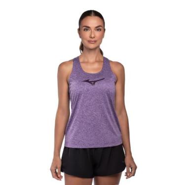 Imagem de Regata de Corrida Feminina Mizuno Spark Big Logo, Roxo, GG