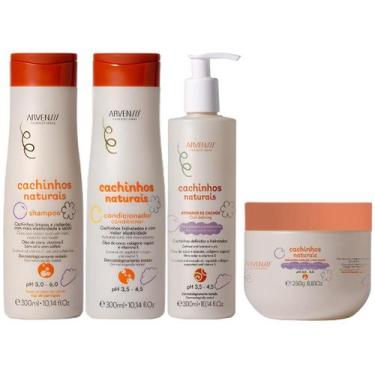 Imagem de Kit Arvensis Cachinhos Naturais Linha Infantil 4 Produtos C/ Ativador 