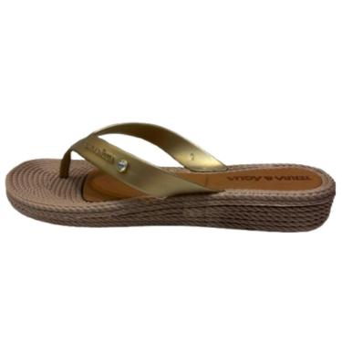 Imagem de Chinelo Feminino Terra e Agua Solado Alto e Dourado Cor:;Tamanho:36-Feminino