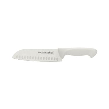Imagem de Faca Santoku Tramontina Premium Com Lâmina Aço Inox Cabo Polipropileno Branco 7pol Tramontina