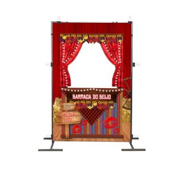 Imagem de Painel Festa Retangular Interativo 1,5x2,25m Festa Junina - Fantasia B