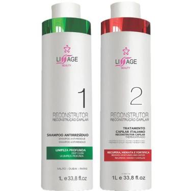 Imagem de Kit Escova Progressiva Italiana Alisamento Alto Impacto 2Lt - Lissage