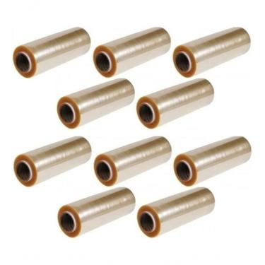 Imagem de Kit 10 Rolos Plástico Filme PVC Filme 28CM X 300M para Embalagens e Proteção Livre de Bisfenol a Transparente Higipack