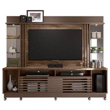 Imagem de Estante Home Theater Frizz Gold com Rodízios Imperial Sépia – Madetec